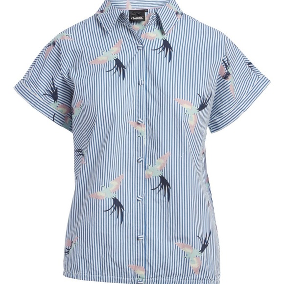 Tropical button down top - Picture 6 of 6